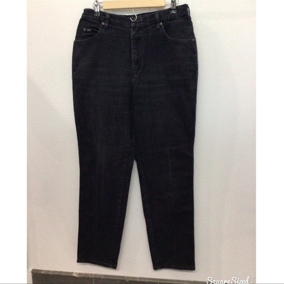 Y2K Vintage Lee High Rise Black Straight Leg Jeans - Picture 3 of 4